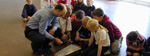 Russell Keable talks to local schoolchildren