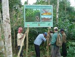 Sign to protect a Community Forest. Photo: FFI